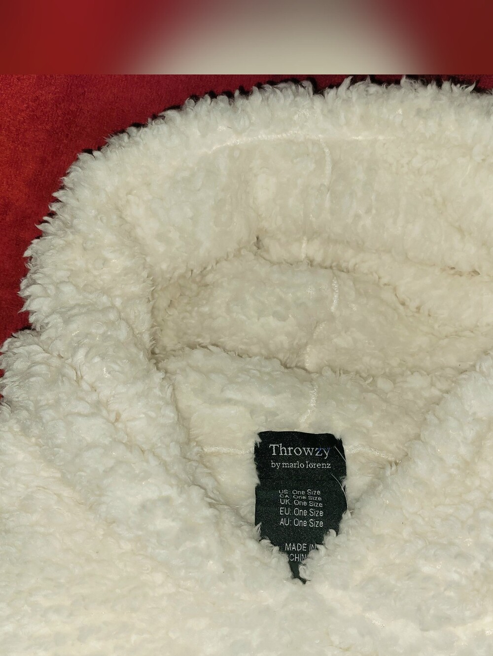 Throwzy by Mario Lorenz Cream Sherpa Hoodie - one size